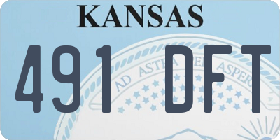 KS license plate 491DFT