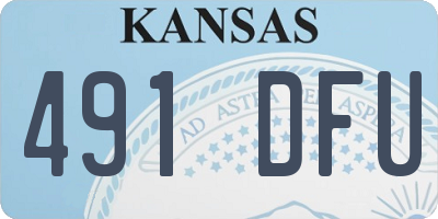 KS license plate 491DFU