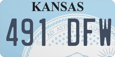 KS license plate 491DFW