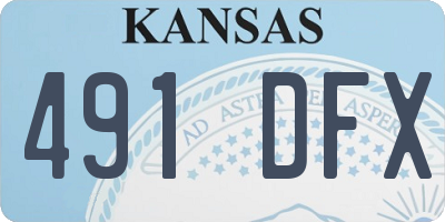 KS license plate 491DFX
