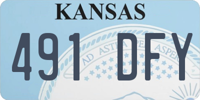 KS license plate 491DFY