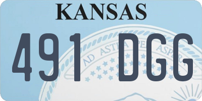 KS license plate 491DGG
