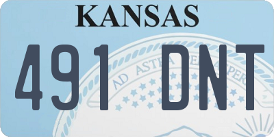KS license plate 491DNT