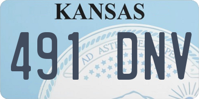 KS license plate 491DNV