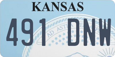 KS license plate 491DNW