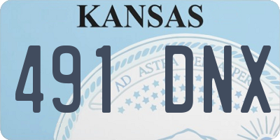KS license plate 491DNX