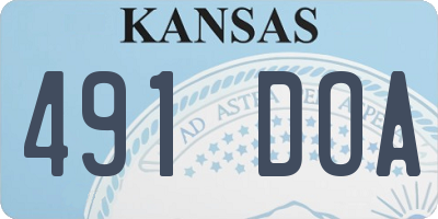 KS license plate 491DOA