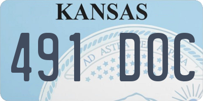 KS license plate 491DOC