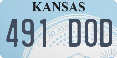 KS license plate 491DOD