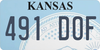KS license plate 491DOF