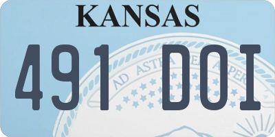 KS license plate 491DOI