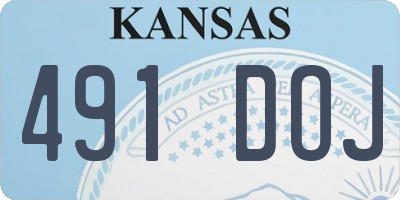 KS license plate 491DOJ