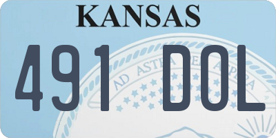 KS license plate 491DOL