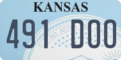 KS license plate 491DOO