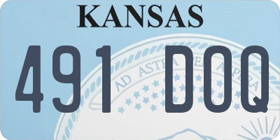 KS license plate 491DOQ