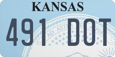 KS license plate 491DOT
