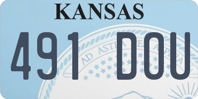 KS license plate 491DOU