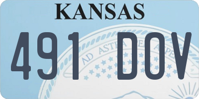 KS license plate 491DOV