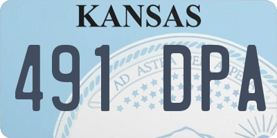 KS license plate 491DPA