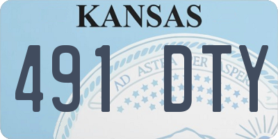 KS license plate 491DTY