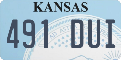 KS license plate 491DUI