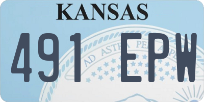 KS license plate 491EPW