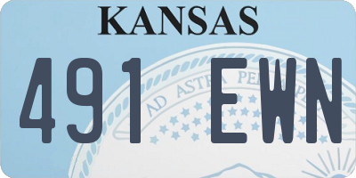 KS license plate 491EWN