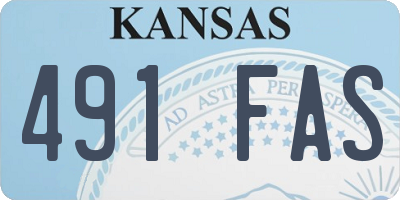 KS license plate 491FAS
