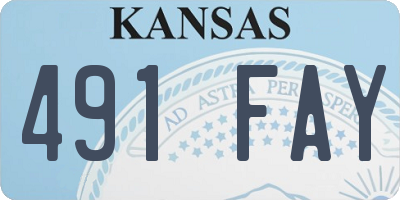KS license plate 491FAY