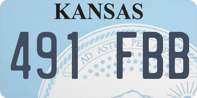 KS license plate 491FBB