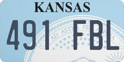 KS license plate 491FBL