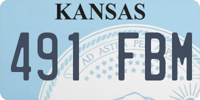 KS license plate 491FBM