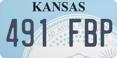 KS license plate 491FBP