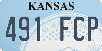 KS license plate 491FCP