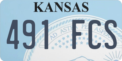 KS license plate 491FCS