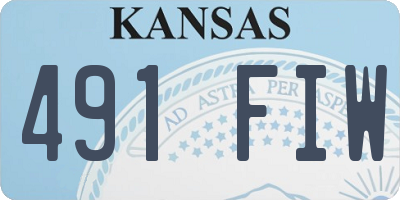 KS license plate 491FIW