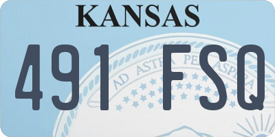 KS license plate 491FSQ