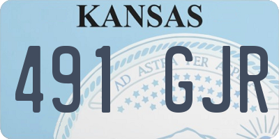 KS license plate 491GJR
