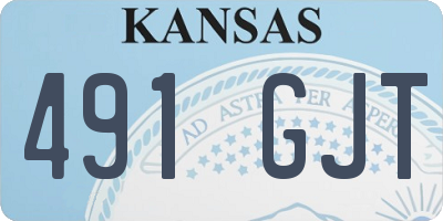 KS license plate 491GJT