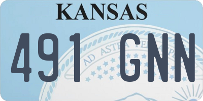 KS license plate 491GNN