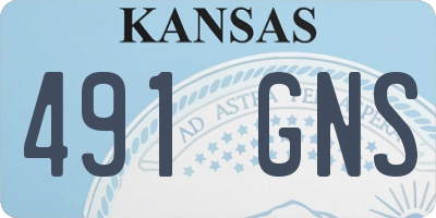 KS license plate 491GNS