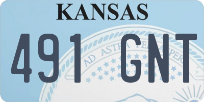 KS license plate 491GNT