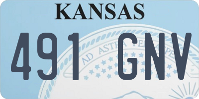 KS license plate 491GNV
