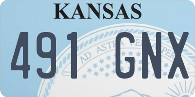 KS license plate 491GNX