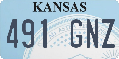 KS license plate 491GNZ