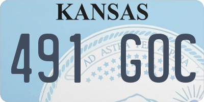 KS license plate 491GOC