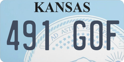 KS license plate 491GOF