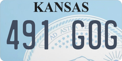 KS license plate 491GOG