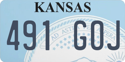 KS license plate 491GOJ