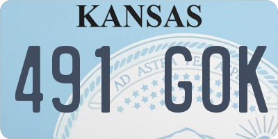 KS license plate 491GOK